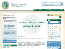 Tablet Screenshot of michiganclerks.org